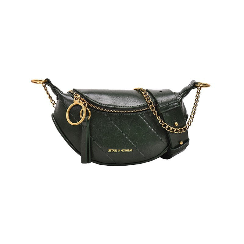 “Rivoli” -  Le sac simili cuir bandoulière, semi banane