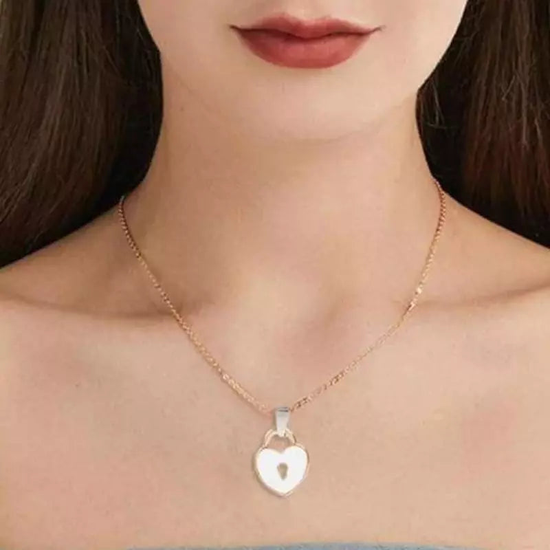 LoveLink™ - Pendentif cœur et clé d'amour, scellez votre amour