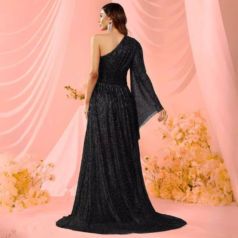 "Dubai" - Robe Longue Asymétrique en mousseline