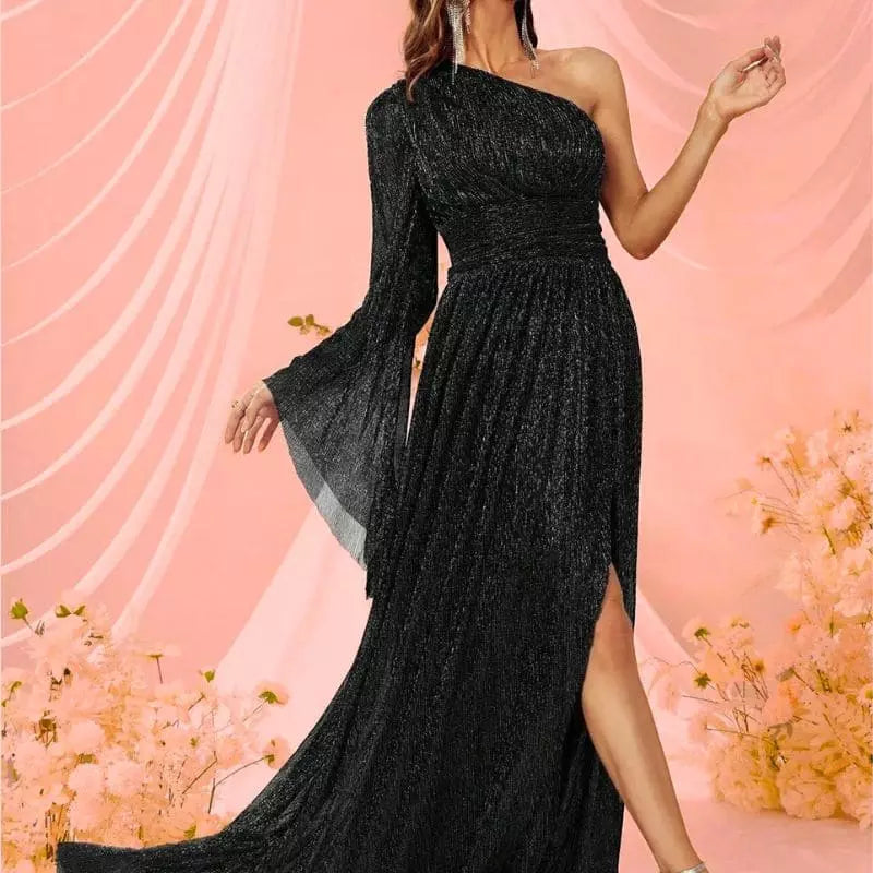 "Dubai" - Robe Longue Asymétrique en mousseline