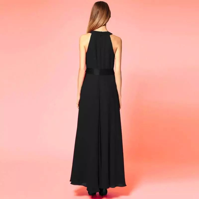 "Lara" -  Robe Longue en Mousseline Fluide