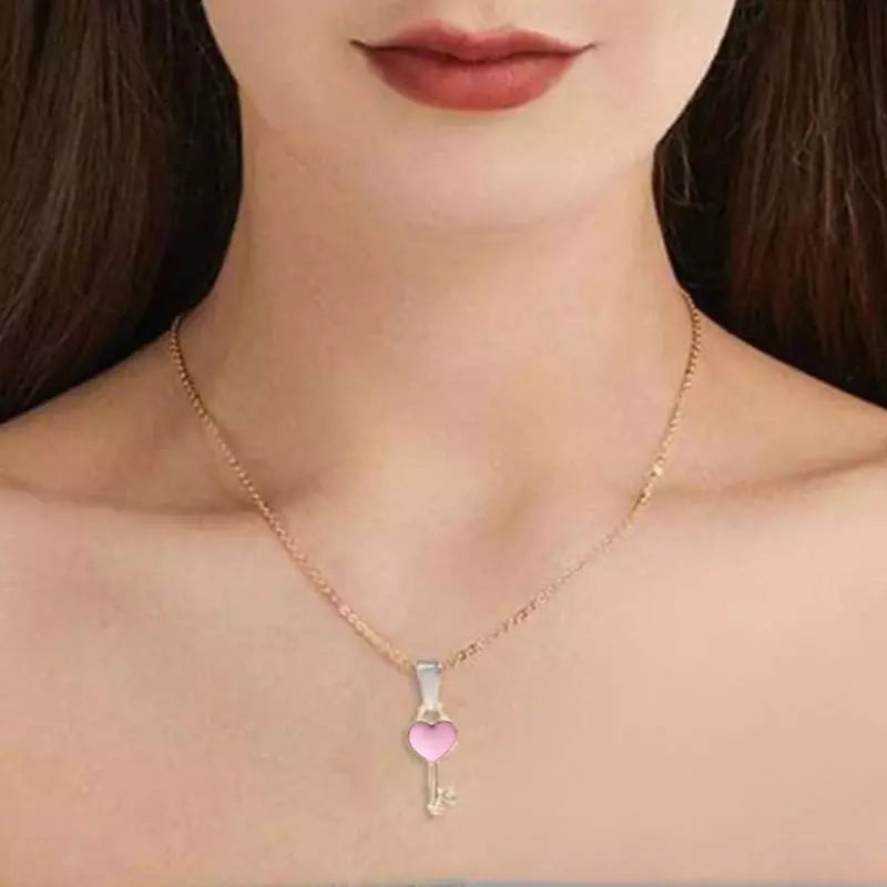 LoveLink™ - Pendentif cœur et clé d'amour, scellez votre amour