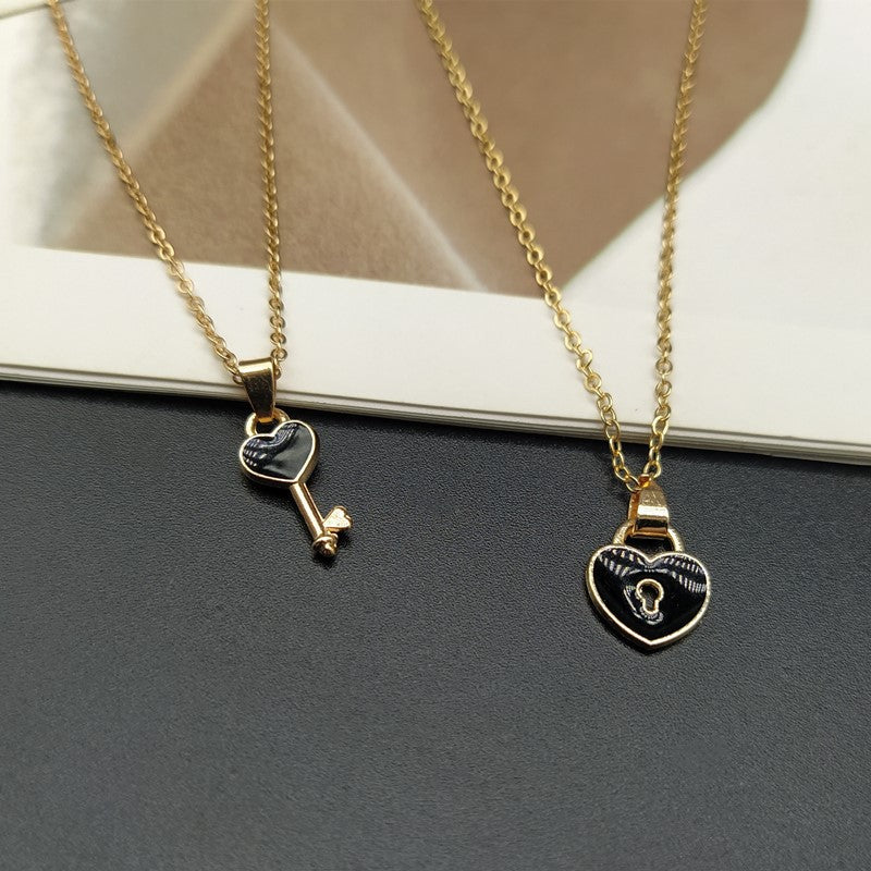 LoveLink™ - Pendentif cœur et clé d'amour, scellez votre amour