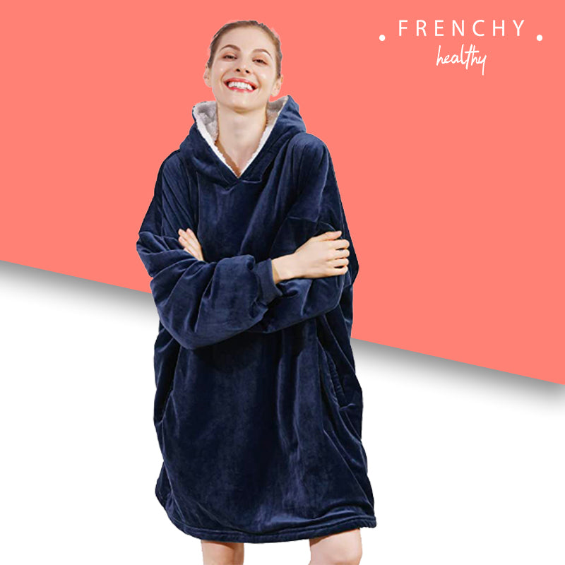 DESTOCKAGE : MyFluffy™ - Le plaisir de se cocooner dans un plaid à capuche