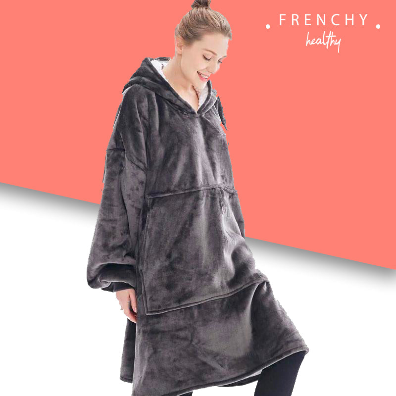 DESTOCKAGE : MyFluffy™ - Le plaisir de se cocooner dans un plaid à capuche