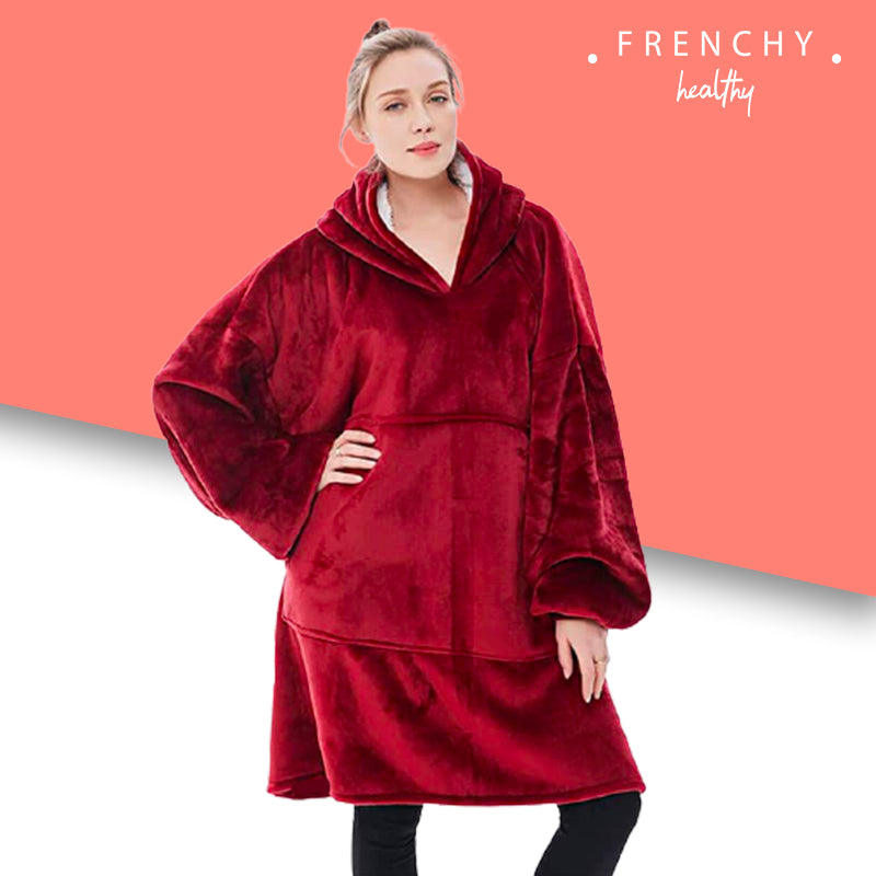 DESTOCKAGE : MyFluffy™ - Le plaisir de se cocooner dans un plaid à capuche