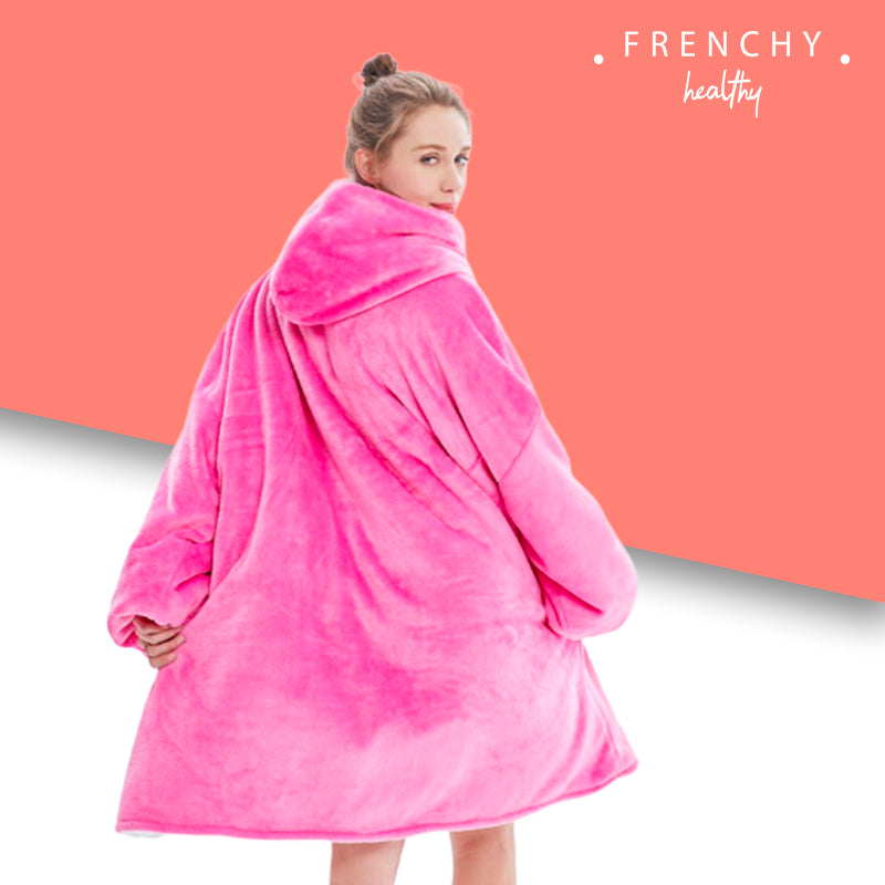 DESTOCKAGE : MyFluffy™ - Le plaisir de se cocooner dans un plaid à capuche