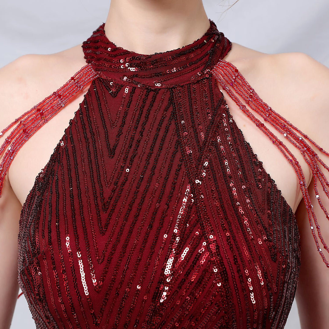 “Serena” - Robe de Soirée Dos Nu à Sequins