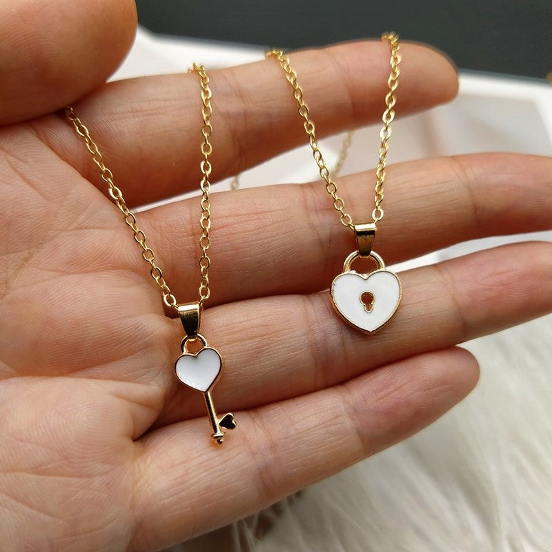 LoveLink™ - Pendentif cœur et clé d'amour, scellez votre amour