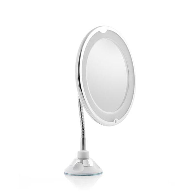 FlexiBeauty™ - Miroir grossissant à LED avec bras flexible et ventouse