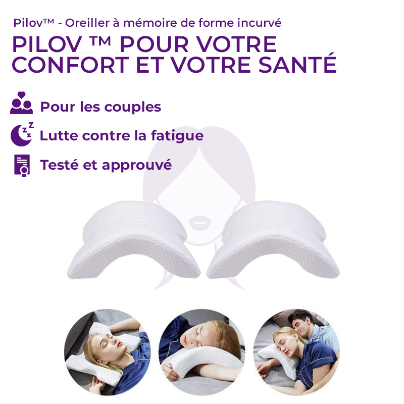 Pilov™ - Oreiller à mémoire de forme incurvé